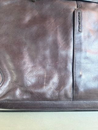 Borsa in vera pelle porta PC Piquadro marrone