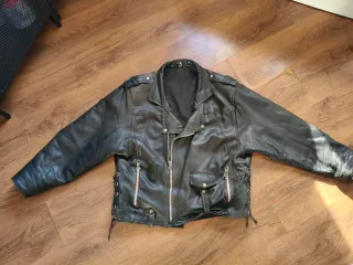 Cazadora Biker Vintage Negra