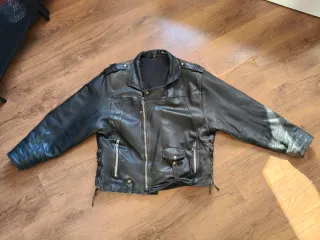 Cazadora Biker Vintage Negra