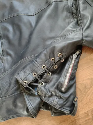 Cazadora Biker Vintage Negra