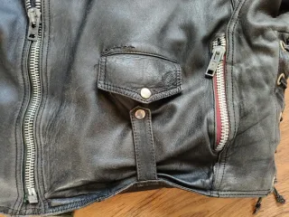 Cazadora Biker Vintage Negra