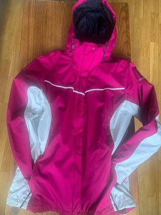 Anorak Columbia Mujer Rosa y Blanco