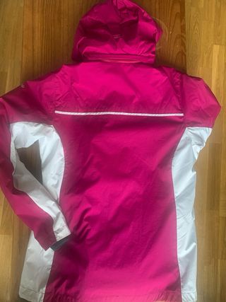 Anorak Columbia Mujer Rosa y Blanco