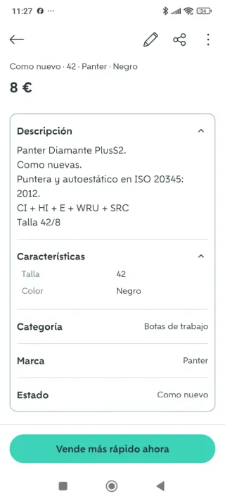 Zapatillas de trabajo negras y azules