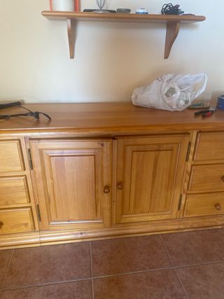 Mueble de salón de pino macizo