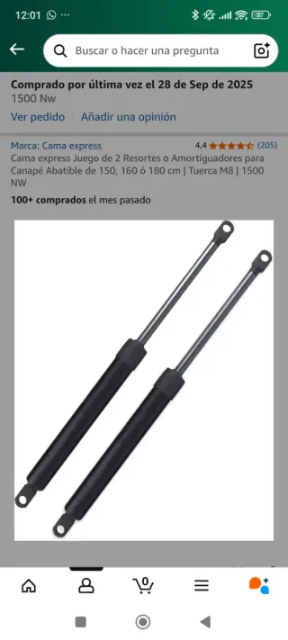 Resortes Hidráulicos para Canapé Cama Express