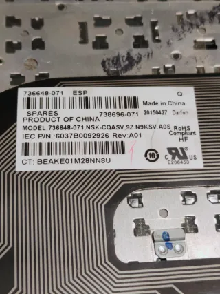 Teclado HP ProBook G1 Negro