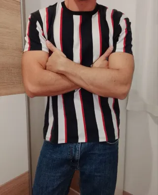 Camiseta Rayas Hombre Talla L