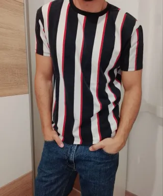 Camiseta Rayas Hombre Talla L
