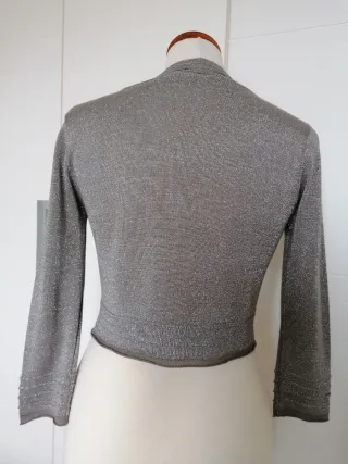 Chaqueta bolero de punto con brillos