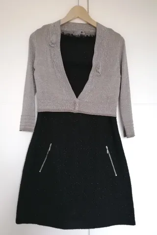 Chaqueta bolero de punto con brillos