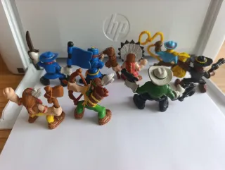 Lote Muñecos Vaqueros e Indios, juguetes de PVC