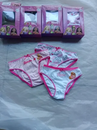 Set 12 Slip Bimba Disney Princess 2/3 anni
