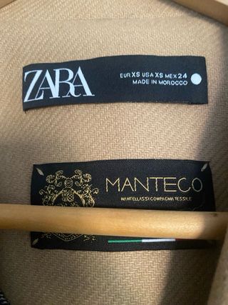 Abrigo lana Manteco Zara beige