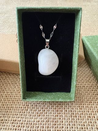 Collar mineral ✦Cuarzo Rosa✦ Cadena inoxidable