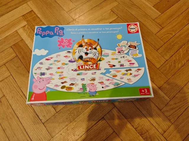 Educa Lince – Gioco Da Tavolo Educativo Per Bambini, Edizione Peppa Pig, 3+ Anni, 36 Schede, Competitivà Visiva
