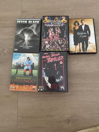 Lote 5 Películas DVD: Pitch Black, Golden, Quantum