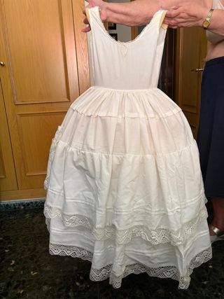 Enagua cancan niña blanca