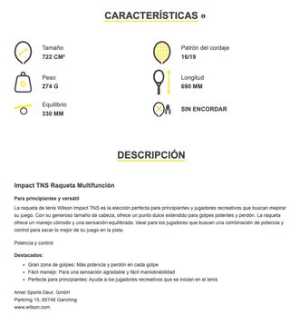 Raqueta de Tenis Wilson Azul y Roja