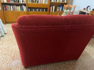 Sofá de 2 plazas rojo