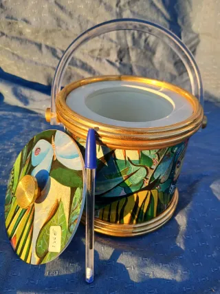 Hielera Vintage Tropical Dorada