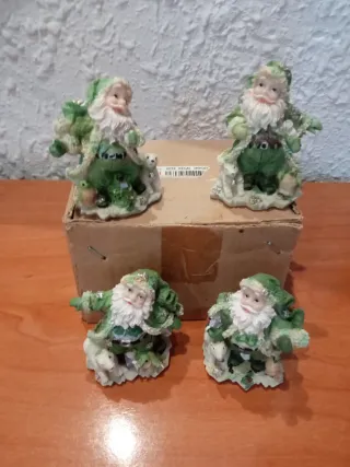 4 Figuras Papá Noel con Animalitos