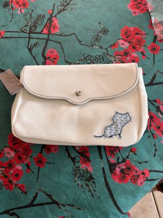 Neceser Etam blanco con gatito azul