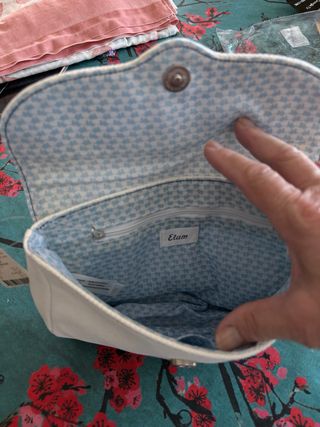 Neceser Etam blanco con gatito azul