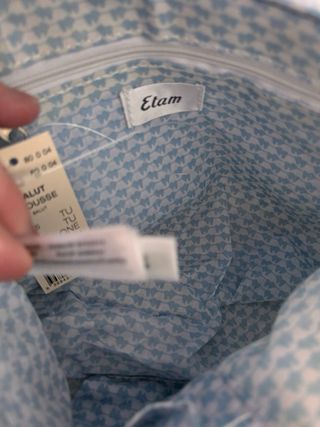 Neceser Etam blanco con gatito azul