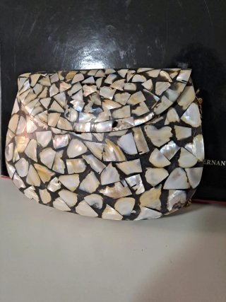 Bolso fiesta elegante multicolor y dorado