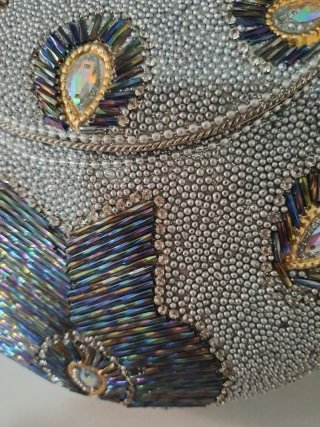 Bolso fiesta elegante multicolor y dorado
