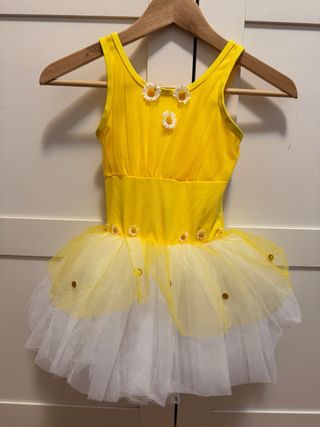 Traje ballet niña tul margaritas