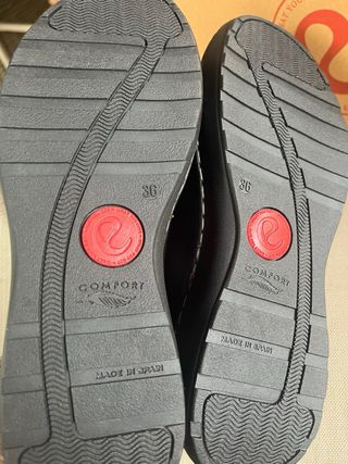 Zapatos planos piel negra erase talla 36