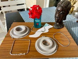 Pulseras/ Tobilleras plateadas nuevas