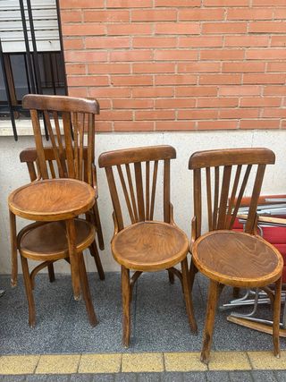 Pack 4 Sillas de Madera Marrón