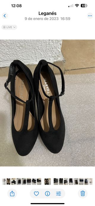 Zapatos de tacón Mary Paz negros