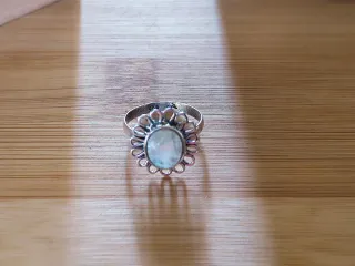 Anillo Plata Ley Piedra Luna.