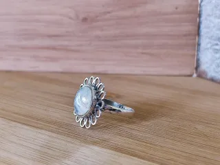 Anillo Plata Ley Piedra Luna.