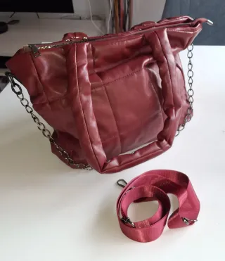 Bolso Mujer Rojo Acolchado.