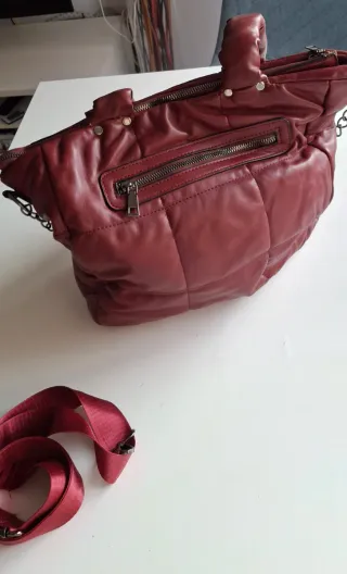 Bolso Mujer Rojo Acolchado.