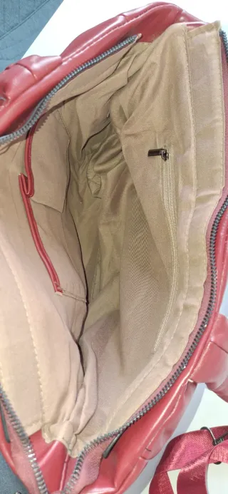 Bolso Mujer Rojo Acolchado.
