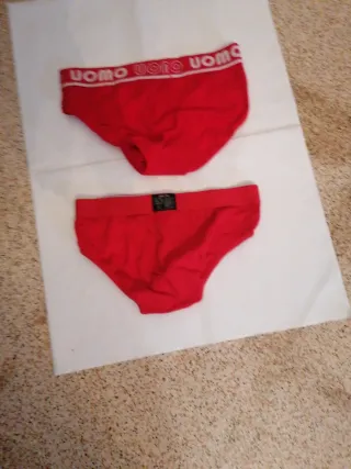 Coppia Slip Uomo Rossi Taglia L/XL