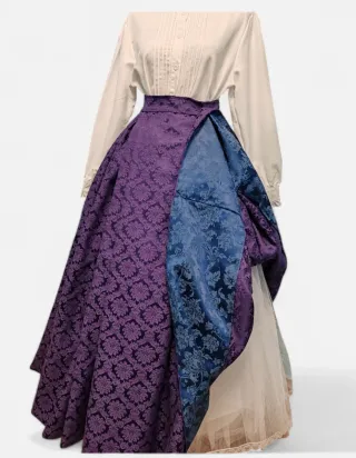 Falda adamascada regional morada 42/44