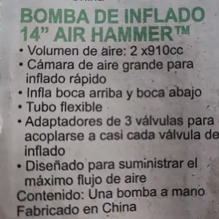 Bomba de aire Bestway Air Hammer 14