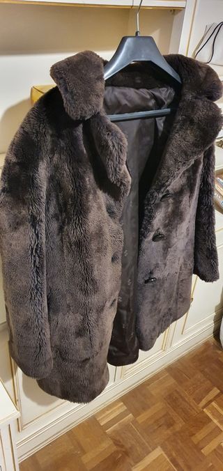 Chaquetón de mutón marrón