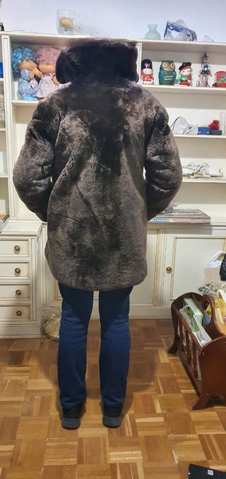 Chaquetón de mutón marrón