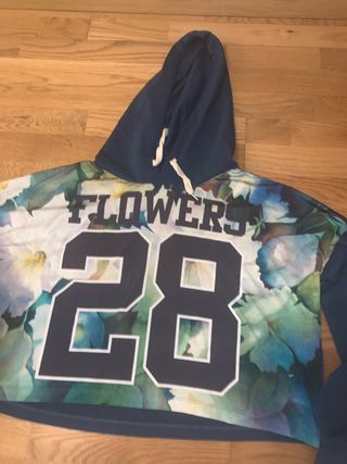 Sudadera Flowers 28 floral azul