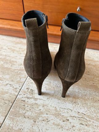 Botín de ante verde Kaki