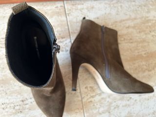 Botín de ante verde Kaki