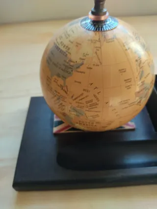 Juego de escritorio con globo terráqueo